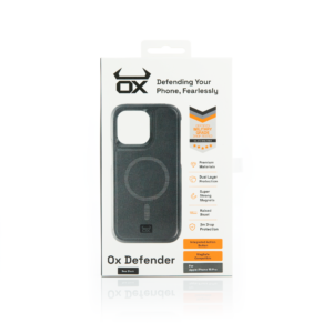 OX Defender Case MagSafe® Compatible for iPhone 14/15/16e/17e - Black